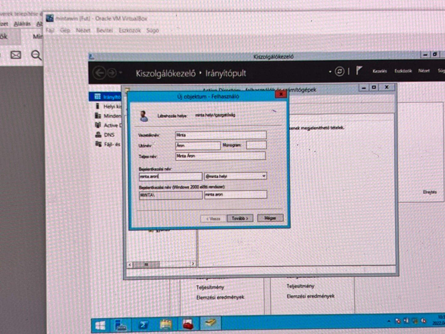 windows feladat