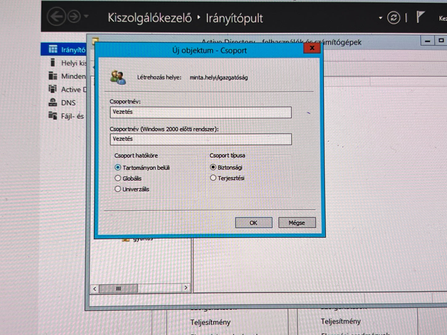 windows feladat
