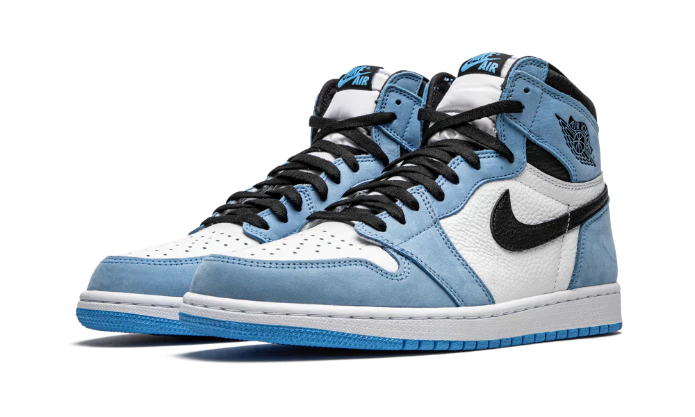 AIR JORDAN 1 RETRO HIGH WHITE UNIVERSITY BLUE BLACK