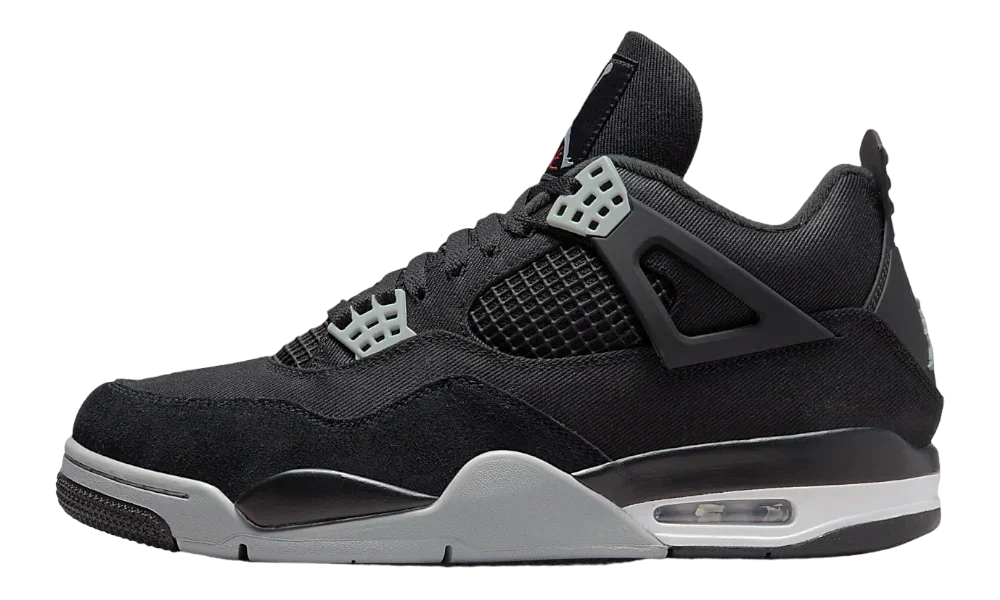 JORDAN 4 RETRO SE SCHWARZES LEINWAND