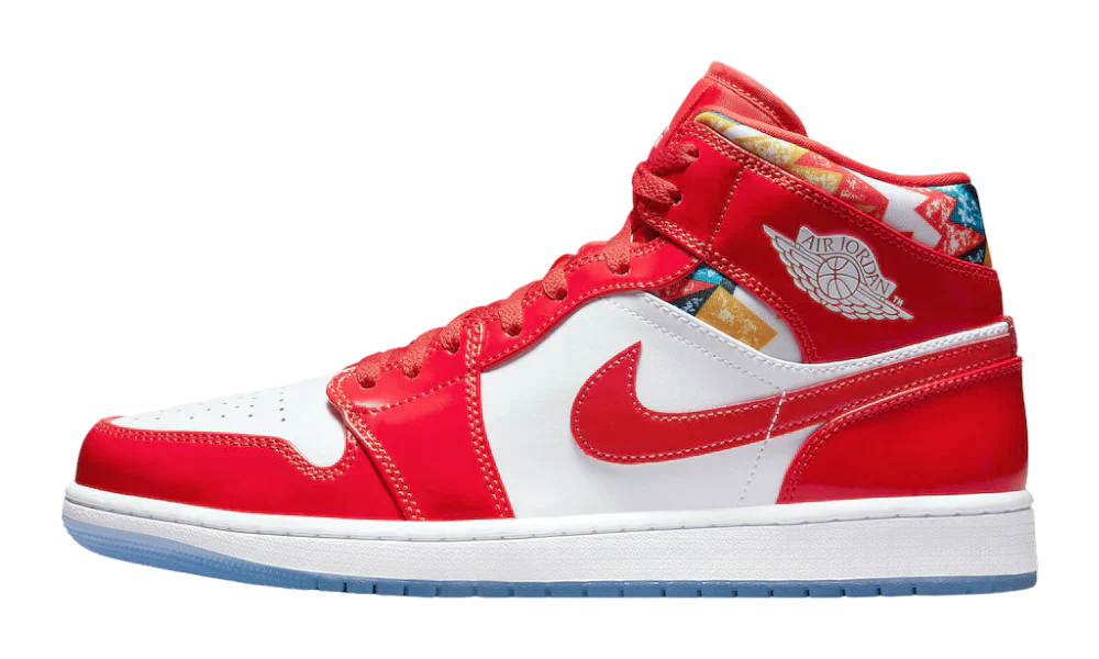 AIR JORDAN 1 MID BARCELONA SWEATER RED PATENT